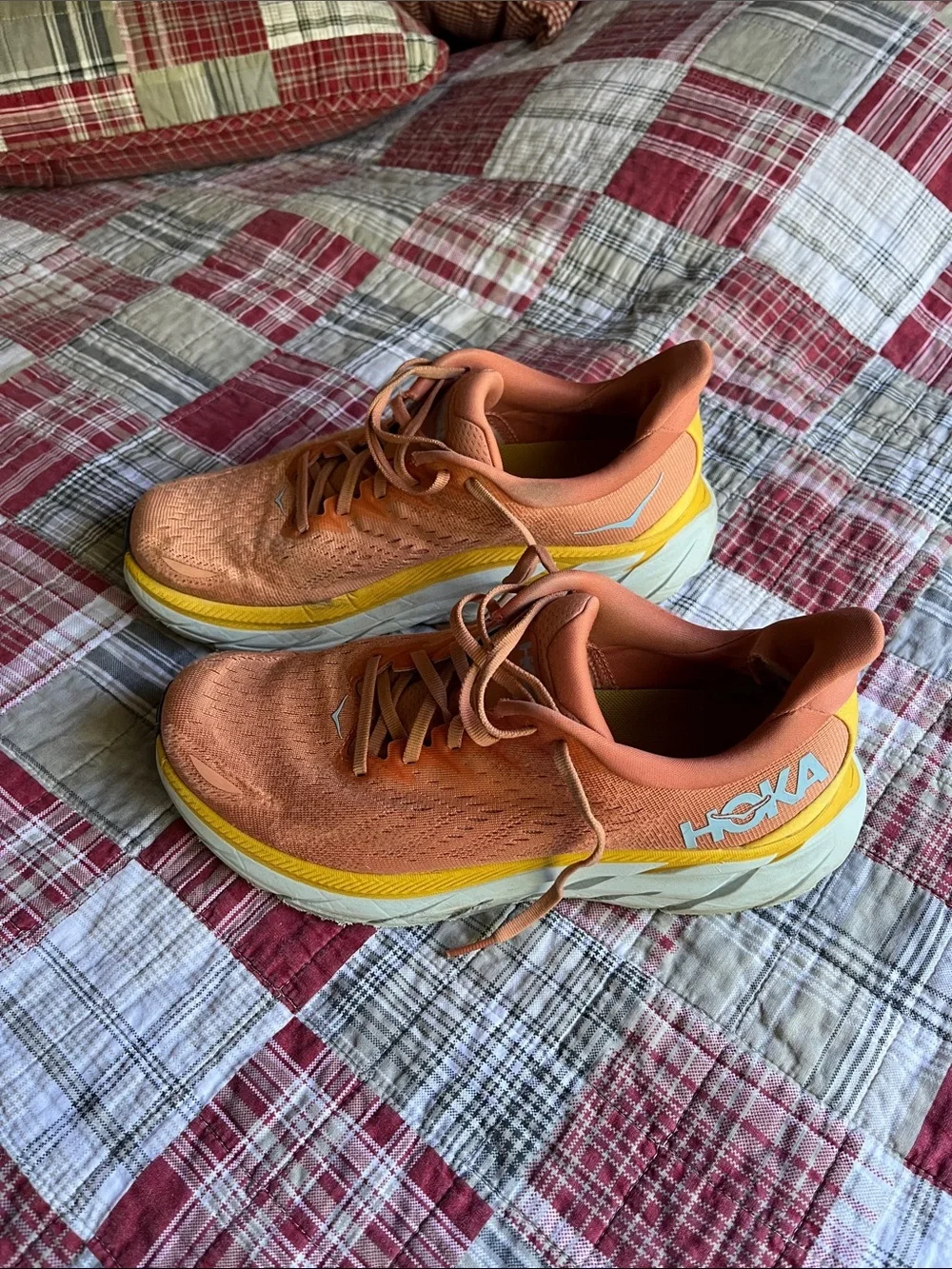 Hoka Orange and Yellow Women's Running Shoes